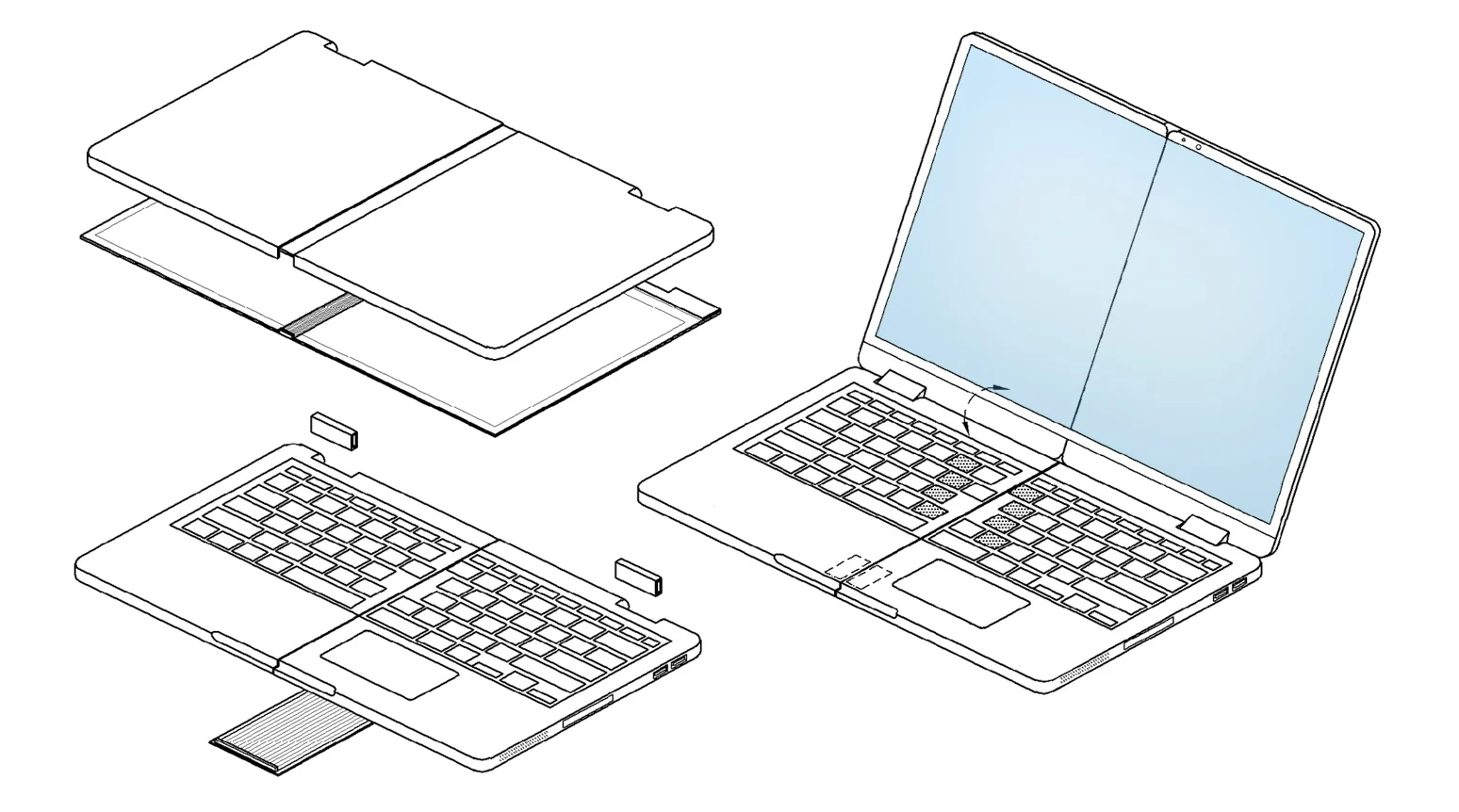 Samsung patenteia laptop que se dobra suas vezes