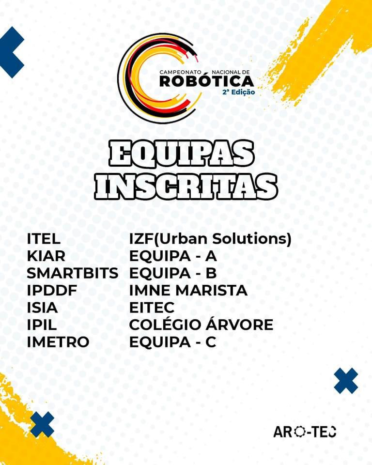 Arotec divulga lista das equipas que irão disputar a 2.ª edição do Campeonato Nacional de Robótica